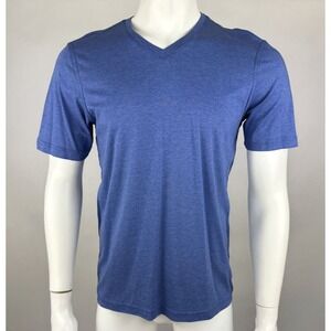 Raffi NOAH Tee Shirt Mens‎ M EUC $82 Short Sleeve V-neck Stretch Cotton Blue